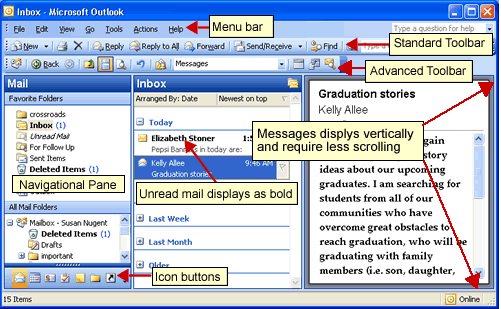 Outlook interface